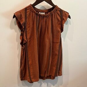 Cloth & Stone Terracotta Cap Sleeve Blouse